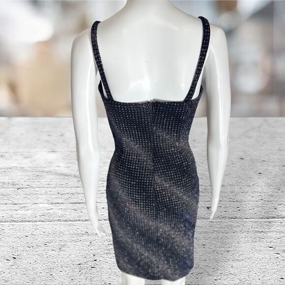 Jovani Blue & Silver Mini Dress - Picture 7 of 10